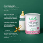 Bobbie Organic Gentle Infant Formula, Milk Based Powder with Iron, DHA, Vitamin D & 100% Lactose Like Breast Milk, For Fusiness, Crying & Digestive Health, Newborn Baby-12 Months Old, 14.1 oz, 1 Pack