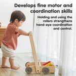 PlanToys® Musical Bird Walker Wooden Push Toy with Sound | Montessori Developmental Activity for Balance, Rhythm & Coordination | Eco-Friendly Educational Toy for Early Learning