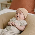 Konssy 4 Pack Baby Beanie Hats for Unisex, Toddler Beanies Baby Girl Boy Hat Warm Cap for Baby, Infant, Toddler Beige