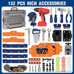 TooyBing Kids Tool Bench Set with Electric Drill and Realistic Tools, Construction Workbench Playset Toy for Toddler 3-5, Easy Set up, Kids Boy Toys, Birthday Gifts for Boys Age 3 4 5 Year Old