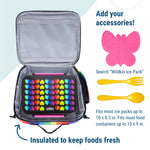 Wildkin Kids ECO rPET Insulated Lunch Box – Keeps Food Hot or Cold, Easy-Clean Lining, Mesh Pockets & BPA-Free – Boys & Girls, Ideal for School, Travel & Daycare – Rainbow Stripe