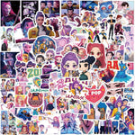 110Pcs Cute Anime Stickers, Cartoon PVC Movie Decals, Perfect for Laptop, Phone Case, Helmet, Water Bottle, Travel Case, Guitar, Ideal Gift for Adults