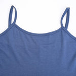 GINKANA Maternity Spaghetti Strap Dresses Solid Pregnant Woman Sleeveless Cami Dress Knee Length Summer Daily Wearing Maternity Dresses,Purple Gray,L