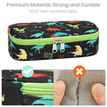 Cambond Pencil Case for Boys - Cute Pencil Case for Kids Large Capacity Pencil Pouch for School, Pencil Cases Only, Black Dinosaur