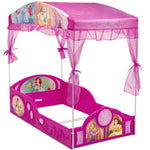 Delta Children - Disney Princess Plastic Sleep and Play Toddler Bed with Canopy, Pink