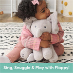 Animated Flappy The Elephant Plush, Singing Stuffed Animal Baby Toy for Ages 0 and Up, Gray, 12"