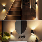 L LOHAS LED Night Light Plug in, Modern Night Lights Plug into Wall, Dusk to Dawn Sensor, Soft White 3000K, 0-100LM Adjustable Brightness, Dimmable Night Lights for Hallway Bedroom Stairway, 2 Pack