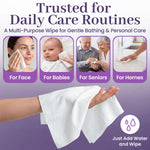 Disposable Dry Wipes, 200 Pack – Ultra Soft Non-Moistened Cleansing Cloths for Adults, Incontinence, Baby Care, Makeup Removal – 9.5" x 13.5" - Hospital Grade, Durable – by ProHeal