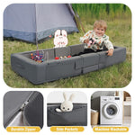 ENITYA Toddler Travel Bed, Folding Floor Cot for Travel, Portable Kids Bed for Sleeping, Washable Toddler Cot for Children 18M – 5yr Old, Grey