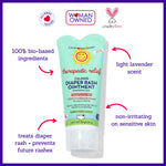 California Baby Calming Diaper Rash Cream | Zinc Oxide Ointment | 100% Bio-Based | Calming Lavender Scent | Hypoallergenic | Soothing Diaper Rash Cream For Baby | 82 g / 2.9 oz.