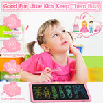 Hockvill LCD Writing Tablet 12 Inch, Toys for Boys Girls Drawing Pad for 3 4 5 6 7 Year Old Kids Toys, Toddler Erasable Doodle Board Travel Essentials, Christmas Birthday Gift for Kids - Pink
