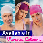Limmys Men’s Women’s Unisex Swimming Cap - 100% Silicone Ladies Swim Caps - Premium Quality, Stretchable and Comfortable Swimming Hats - Available in Different Attractive Color (Jet Black)