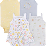 Gerber Baby Girls Multi-Pack Sleeveless Onesies Bodysuit