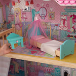 KidKraft Annabelle Wooden Dollhouse with Elevator, Balcony and 17 Accessories, Gift for Ages 3+