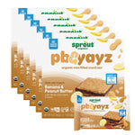 Sprout Organics pb&yayz organic mini filled snack bar packaging on a white background