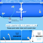 Hanjet 3.6 Foot x 13.8 Inch Kids Small Deep Pool for Adults Swimming Pool Above Ground, Rectangle Eco-Friendly Odorless Backyard Pool for Dog, Easy to Clean & Durable Frame for Toddlers