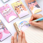 JIANTA Cute Sticky Notes, 6 Pack 270 Sheets Kawaii Cartoon Animal Sticky Notes, Mini Cartoon Notes Animals Shape Markers Flags Self-Stick Memo Pads for School Home Office, JT-BG072-06