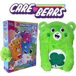 Happy Nappers: Care Bears 26" Pillow Pocket Pal - Good Luck Bear - Plush Character Pillow Case, Animal Cover, Weighted Paws, Soft Huggable Companion, Kids