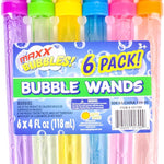 Sunny Days Entertainment Maxx Bubbles 4oz Bubble Wands – 6 Pack Bubble Wand Toy | Summer Fun, Outdoor Birthday Party Favors for Kids, 101799 Blue