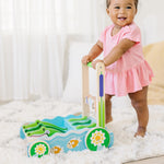 Melissa & Doug First Play Chomp and Clack Alligator Wooden Push Toy and Activity Walker