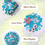 Baby Girl Clothes 12 18 Months Blue Baby Dresses Girl Summer Short Sleeve Sundress Cute Infant Floral Beach Dressess Boho 1 Year Old Girl Outfit