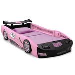 Delta Children Sport Race Car Twin Bed, Pink
