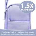 SPACEMATE Pencil Case Pouch Box Bag School Supplies Girls Boys Kids, Cute Preppy Stuff Large Big Capacity Aesthetic Pen Organizer, Back to College Stationary, Purple, Heavy Duty Canvas, 1800ml
