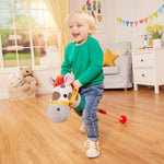 Battat – Classic Hobby Horse – Plush Stick Horse – Wooden Pole & Sensory Textures – Realistic Sounds – 2+ Years – Pony Pal