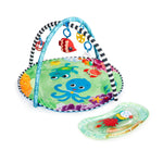 Baby Einstein Sea Floor Explorers 2-in-1 Water Mat, Portable Tummy Time, Activity Play Gym, Sensory Toys, Ages Newborn and Up