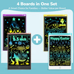 TECJOE 4 Pack LCD Writing Tablet, 8.5 Inch Colorful Drawing Board, Kids Travel Games Activity Learning Toys, Birthday Gifts for 3-8 Year Old Boys Girls Toddlers Preschooler