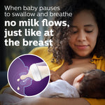 Philips AVENT Glass Natural Baby Bottle with Natural Response Nipple, Clear, 8oz, 1pk, SCY913/01