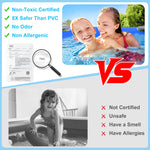 Hanjet 3.6 Foot x 13.8 Inch Kids Small Deep Pool for Adults Swimming Pool Above Ground, Rectangle Eco-Friendly Odorless Backyard Pool for Dog, Easy to Clean & Durable Frame for Toddlers