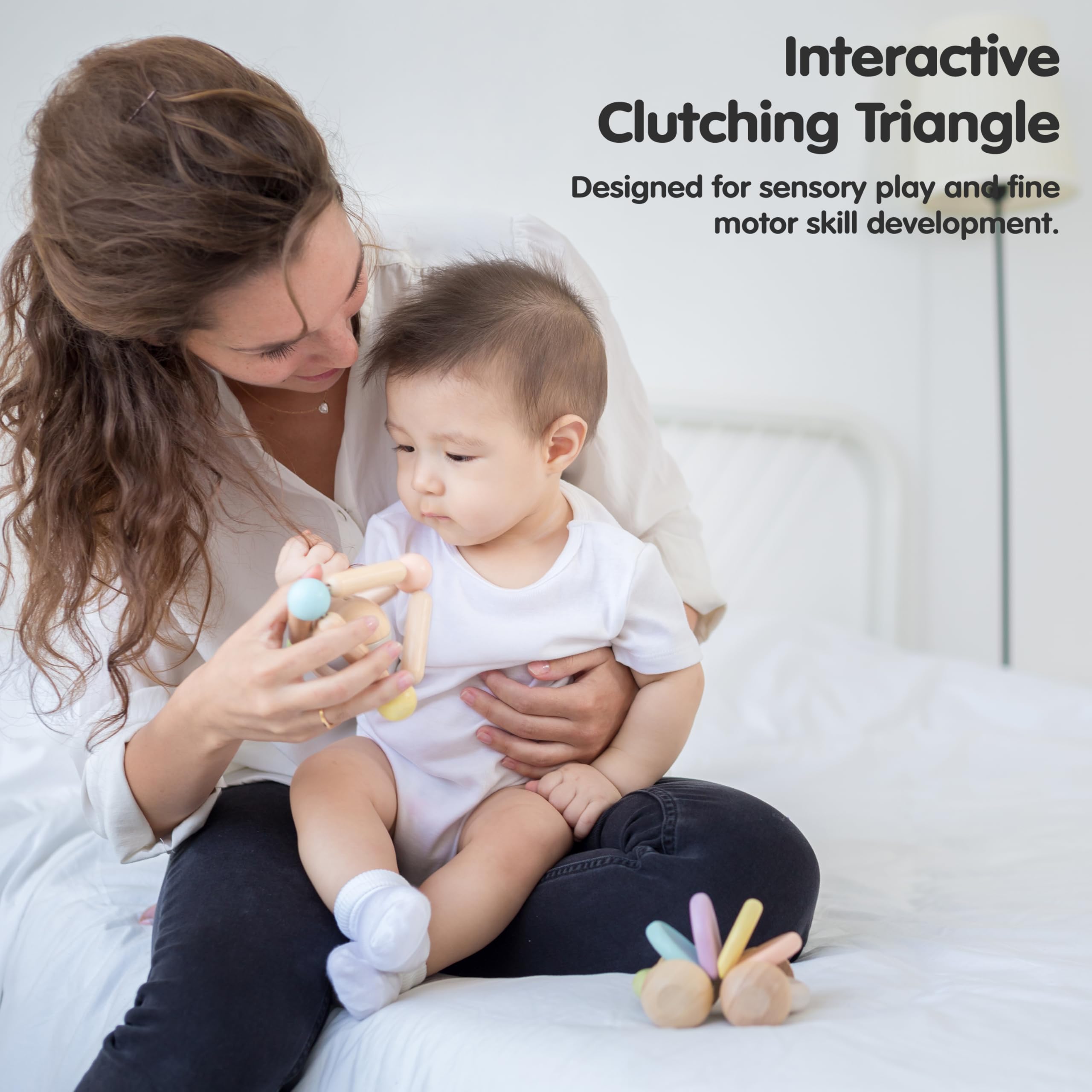 PlanToys® Triangle Clutching Toy Wooden Sensory Grasping Tool ...