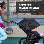Baby Jogger Summit X3 Double Jogging Stroller, Midnight Black, Buggy for Two, Smooth Ride for Walking or Jogging, Compact Fold, Increased Airflow, All-Terrain Air Filled Tires and All-Wheel Suspension