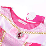 JerrisApparel Girls Princess Costume Dress Pageants Party Fancy Dress (Pink With Accessories, 3T)