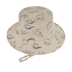 Durio Sun Hat Summer Sun Protection Bucket Hat Beach Sun Hats for Baby UPF 50+ Bucket Hats for Baby B Khaki Dinosaur 12-24 Months