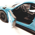 KiNSMART 2010 Porsche 911 GT2 RS Aqua Blue 1/36 Scale Diecast Metal Model Toy Sports Car