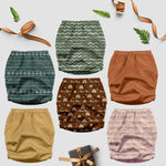 Mama Koala 3.0 Cloth Diapers for Babies with Suede Lining, 6 Pack with 6 Natural Cloth Diaper Inserts - Reusable and Washable Pocket Diapers (S-Classic & Timeless)
