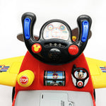 Kiddieland Disney Mickey Mouse Plane Light & Sound Activity Ride-On, 20.5" x 18" x 15.375"