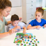 Puzzles for Kids Ages 4-8 100 Pieces Jigsaw Puzzles for Boys and Girls Educational Learning Puzzles in Metal Box