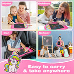 Unicorn 8.5 Inch LCD Writing Tablet for Kids 2-6, Drawing Tablet Doodle Board with Handle, Travel Car Toy for Girls, Educational Sketch Pad Birthday Christmas Gift