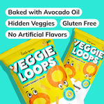 Little Spoon Mac and Cheesy Veggie Loops, Chickpea and Carrot Snack, Baked Not Fried, Avocado Oil, Hidden Veggies, Tastier Snacks for Kids, 3g Protein, Gluten-Free, 4 Pack