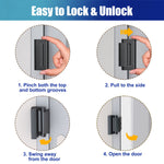 2 Pack Door Reinforcement Lock Withstands 800lbs of Force - Black Extra Proof Door Lock for Kids Safety with 8 Screws Prevents Unauthorized Entry,Add a Door Security Locks for Home Safety & Privacy