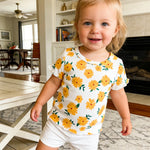 Aura Vane Toddler Tshirt 2T 4-Pack Beige Pink Baby Tees Toddler Girl Shirts 3T Yellow Flower Print Striped T-Shirt Casual Pullover Sweatshirt