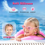 Aegend 2 Pack Kids Goggles, Swimming Goggles for Kids Age 4-16 Boys and Girls Youth, Anti-Fog Pool Goggles, Blue Black & Crisp Pink