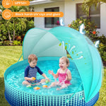 Jasonwell Kiddie Baby Pool with Canopy - Foldable Infant Toddler Kids Pool with Shade Baby Beach Essentials Tent Swimming Wading Pools for Toddlers 1-3 + Kids Dogs Ball Pit Backyard Water Play G, 40"