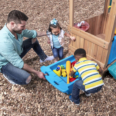 Step2 Woodland Adventure Playhouse & Slide, Kids Outdoor Playset, Backyard Playground Set, Swings, Storage Drawer, Made of Wood & Durable Plastic, Outside Jungle Gym, for Children 3-8 Years Old