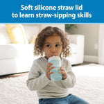 Dr. Brown's Milestones Straw to 360 Convertible Toddler Training Cup Set, 10 oz/300 mL, Interchangeable Silicone Straw and 360 Lids, Blue Green Ocean, BPA-Free, 9m+, 4-Pack