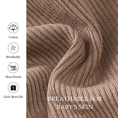 SOBOWO Baby Shorts 9-12 Months Girl Toddler Girl Shorts Ribbed 3 Pack Baby Girls Solid Soft Elastic Waist Casual Playing Summer Short Pants(Black/Beige/Brown, 9-12 Months)