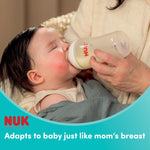 NUK Perfect Match Fast Flow Soft Silicone Nipple with Anti-Colic Vent, 2 Pack, BPA Free